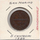 1894 5 Centesimi Rame San Marino Conservazione Spl